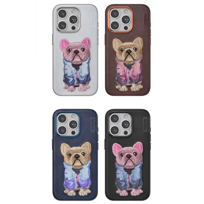 Venco iPhone 15 Pro Cute Desenli Kapak - Siyah