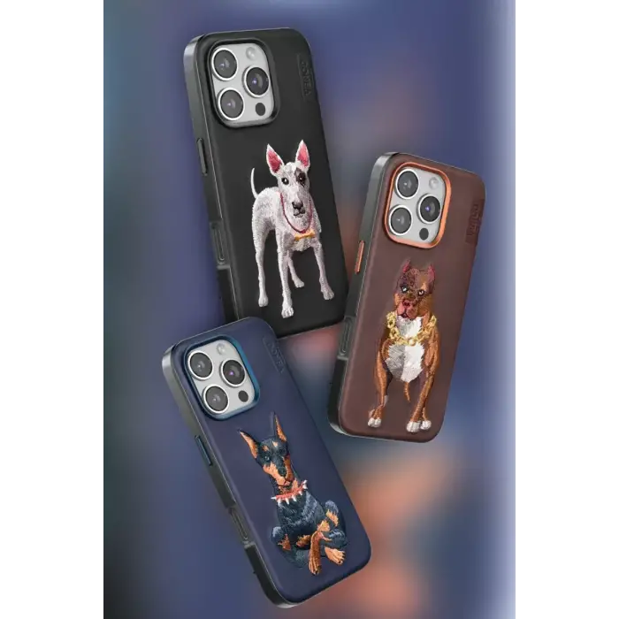 Venco Apple iPhone 16 Perma Desenli Kapak - Kahverengi