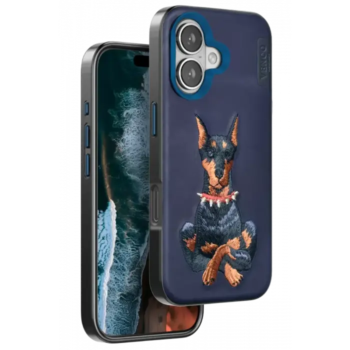 Venco Apple iPhone 16 Perma Desenli Kapak - Lacivert
