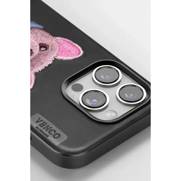 Venco Apple iPhone 16 Pro Cute Desenli Kapak - Siyah