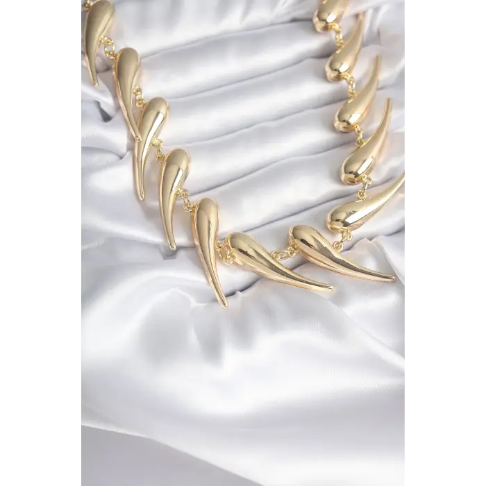 VIP Seri Özel Tasarım Gold Renk Kadın Kolye