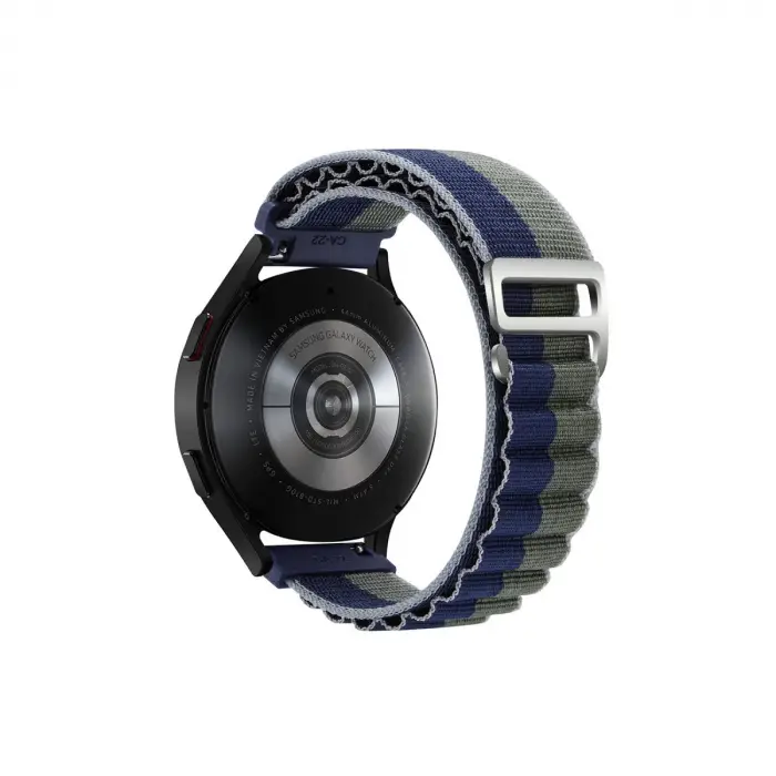 Watch 20mm KR410 Kumaş Kordon - Lacivert-Yeşil