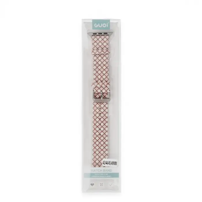 Watch 38mm Karo Motif Kordon - Pembe