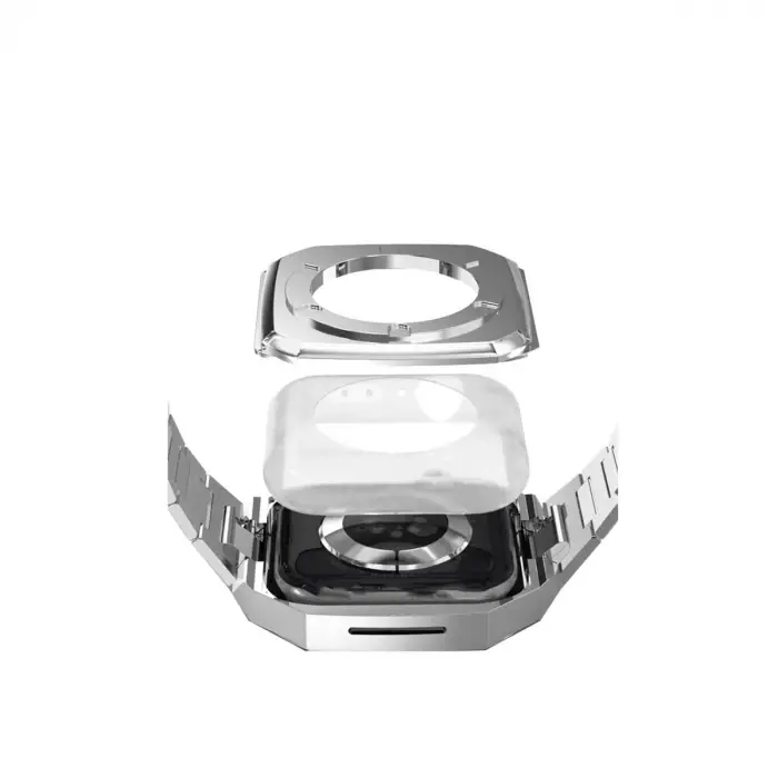 Watch 44mm Metal Petek Kasalı Kordon - Siyah