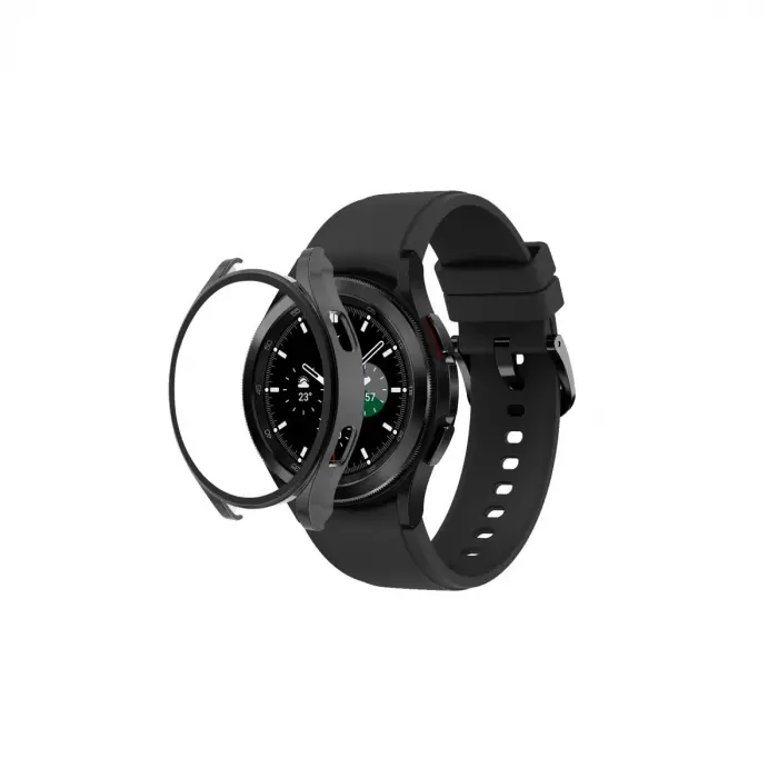 Watch 5 Pro 45mm Wall Camlı Kasa Ekran Koruyucu - Siyah