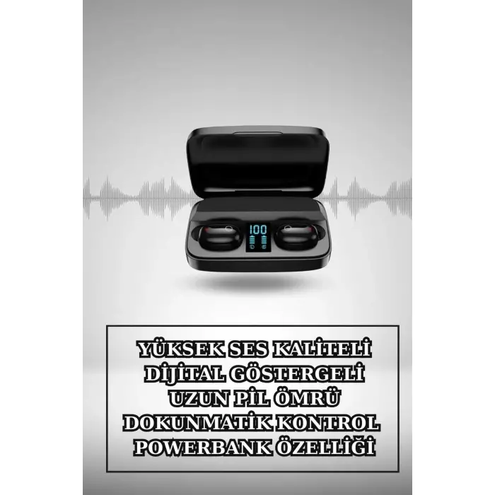 Wireless Şarjlı Pembe Akıllı Saat ve Kablosuz Bluetooth Kulaklık Dokunmatik Kontrol