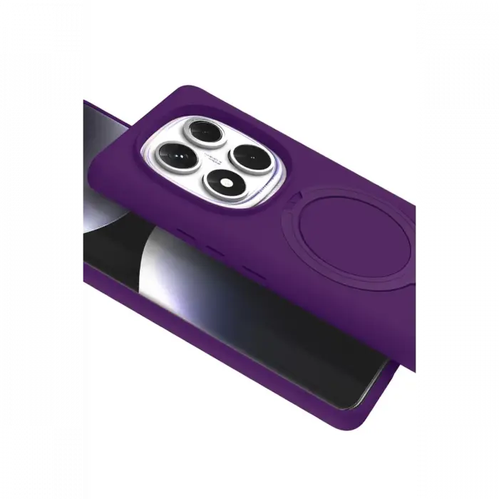 Xiaomi Redmi Note 14 Pro 4G Regal Magsafe Standlı Kapak - Derin Mor