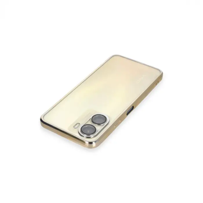 Y16 Kılıf Razer Lensli Silikon - Gold