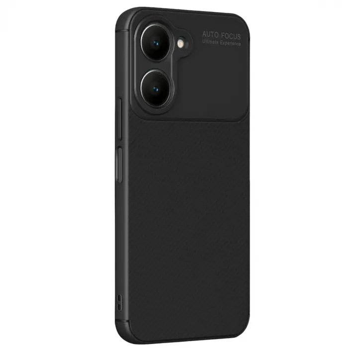 Y18 Kılıf Auto Focus Karbon Kapak - Siyah