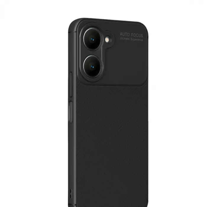 Y18 Kılıf Auto Focus Karbon Kapak - Siyah