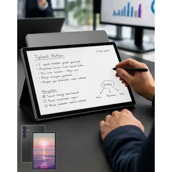 10.1 İnç Android Tablet 16GB RAM 1TB Depolama Klavyeli Tablet Seti