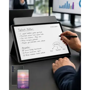 10.1 İnç Android Tablet 16GB RAM 1TB Depolama Klavyeli Tablet Seti