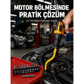 12 Parça Vidalama Uç Seti Akrobat Tasarım Dayanıklı Metal Yeni Nesil