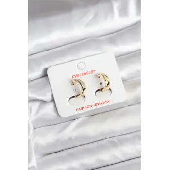 14K Gold Renk Kaplama CM Kadın Küpe