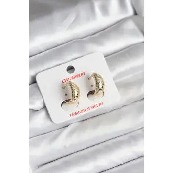 14K Gold Renk Kaplama CM Kadın Küpe