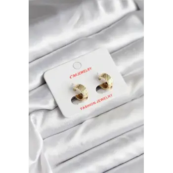 14K Gold Renk Kaplama CM Kadın Küpe