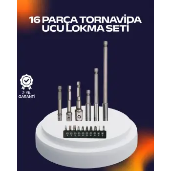 16 Parça Usta İşçilik Bits Takımı Vida Sökme Takma Set