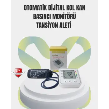 2 Kullanıcı Hafızalı USB Uyumlu Tansiyon Ölçer