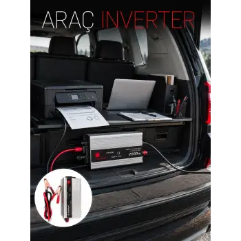 2000W Akü İnvertör Araçtan Elektrik Kullanımı Sağlayan