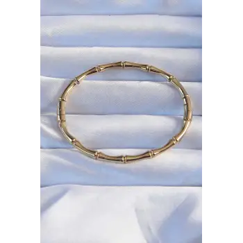 316L Çelik Altın Renk Kemik Model Bileklik