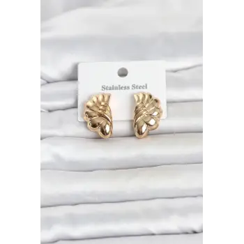 316L Çelik Gold Renk Vintage Model Kadın Küpe