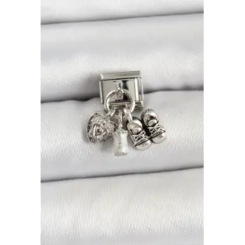 316L Çelik Gümüş Renk Bebek Konsept Nomination Charm