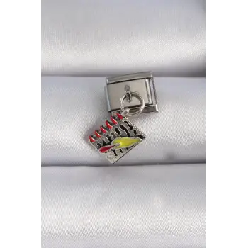 316L Çelik Gümüş Renk Sallantı Defter Figür Charm