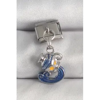 316L Çelik Gümüş Renk Sallantı Kova Burç Model Charm