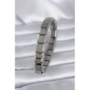 316L Çelik Gümüş Renk Yazılı Model Kadın Bileklik