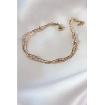 316L Çelik Mix Renk Minimal Toplu Kadın Bileklik