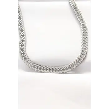 316L Çelik Silver Renk Balık Sırtı Zincir Kolye