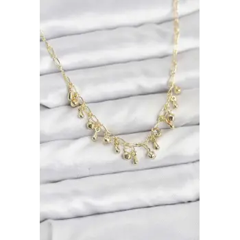 316L Çelik Zincir Gold Renk Kadın Kolye