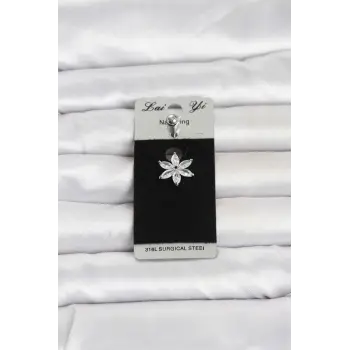 316L Cerrahi Çelik Lotus Model Göbek Piercing
