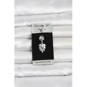 316L Cerrahi Çelik Sallantılı Başak Model Göbek Piercing