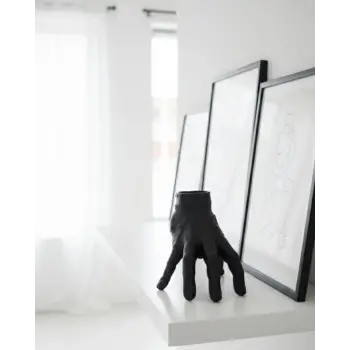 3D Siyah El Biblo 27x22 cm İddialı Ev Dekorasyonu