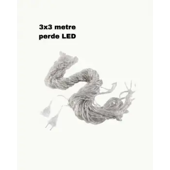 3x3 LED Işık Perdesi Şelale Model İç Dış Mekân Dekorasyonu