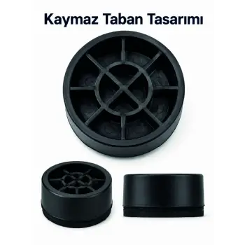 4 Adet Kaymaz Çamaşır Makinesi Ayak Altlığı