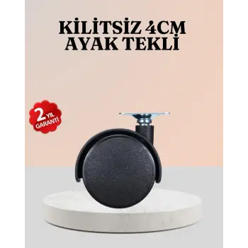 4 cm Çap Kilitsiz Tekerlek Ayağı Tekli Hafif Mobilyalar İçin