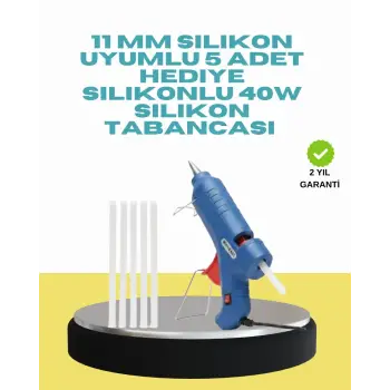 5 Silikon Hediyeli 40W Silikon Tabancası Ev ve Hobi Kullanımı