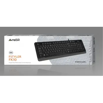 A4 Tech Fk10 Q Usb Fsytyler Gri Tr Fn-Multimedya Klavye