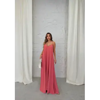 Aerobin uzun elbise pembe pt