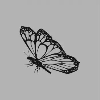 Ahşap İşleme Duvar Süsü- Kelebek - 50 cm x 30 cm