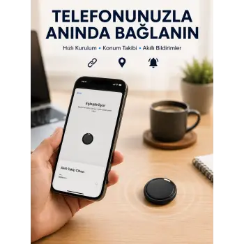 AirTag Akıllı Eşya Takip Cihazı Apple ve Android Uyumlu Uzun Pil Ömürlü