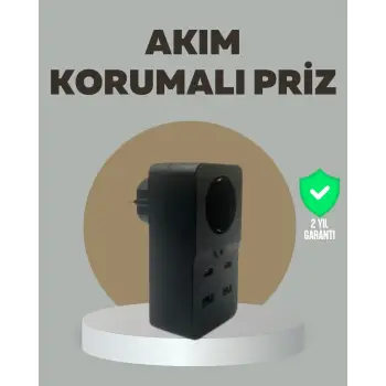 Akıllı Akım Dengelemeli Priz 2500W 4 USB Type C Çıkışlı