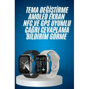Akıllı Kol Saat Amoled Ekran Android ve İOS Uyumlu Arama Konuşma