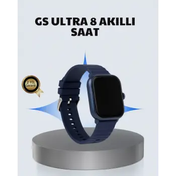 Akıllı Saat 360 mAh Çoklu Spor Modlu Lacivert Siyah Kordon