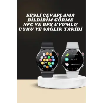 Akıllı Saat Amoled Ekran Bluetooth Bağlantılı Sesli Görüşme Nabız Ölçer