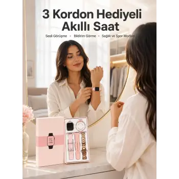 Akıllı Saat Bluetooth Bağlantılı Aksesuar Hediyeli GPS Takibi