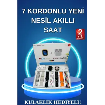 Akıllı Saat Bluetooth Kulaklık Adımsayar Sağlık Takibi Çağrı Cevaplama