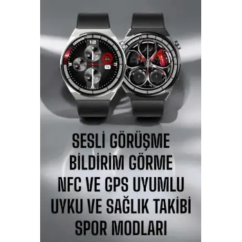 Akıllı Saat GPS VE NFC Özelliği Sesli Görüşme Dokunmstik Ekran